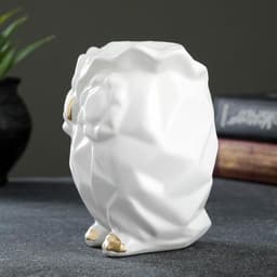 Копилка для денег «Сова оригами», гипс, белая, 11×9.5×13.5 см