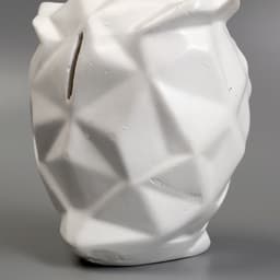 Копилка для денег «Сова оригами», гипс, белая, 11×9.5×13.5 см