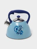 Чайник Доляна «Свиристель», 3 л, со свистком, нержавеющая сталь, голубой