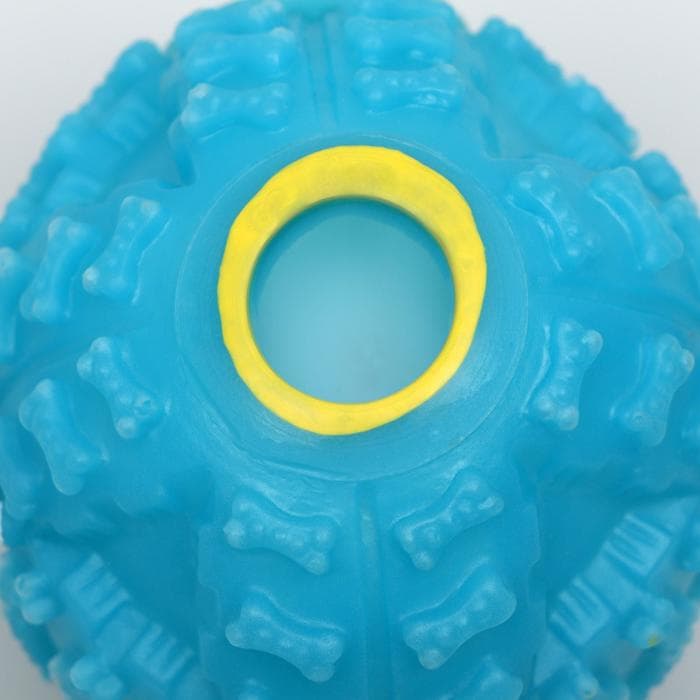 Квакающий мяч для собак, жёсткий, 7.5 см, голубой