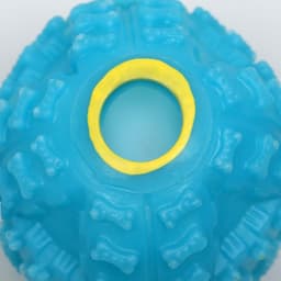 Квакающий мяч для собак, жёсткий, 7.5 см, голубой