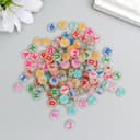 Бусины для творчества акрил фосфорные «Английский алфавит», набор 20 г, 0.4×0.7×0.7 см