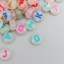 Бусины для творчества акрил фосфорные «Английский алфавит», набор 20 г, 0.4×0.7×0.7 см