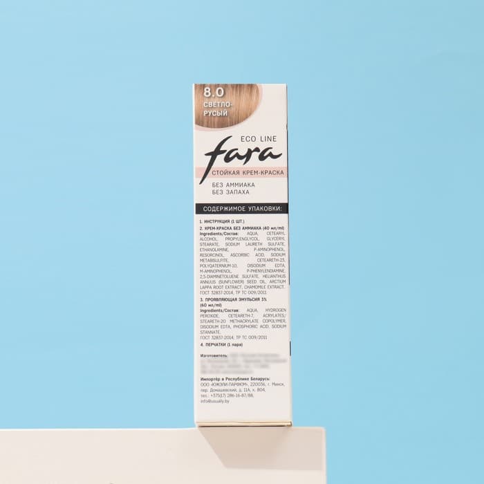 Краска для волос FARA Eco Line 8.0 светло-русый, 125 г