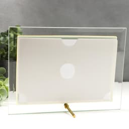 Стеклянная фоторамка для фото 10×15 см «Горизонталь», с золотом