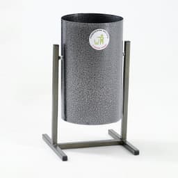 Урна уличная «Круг», 18 л, бак 0.5 мм, 54×31×31 см, серебристая