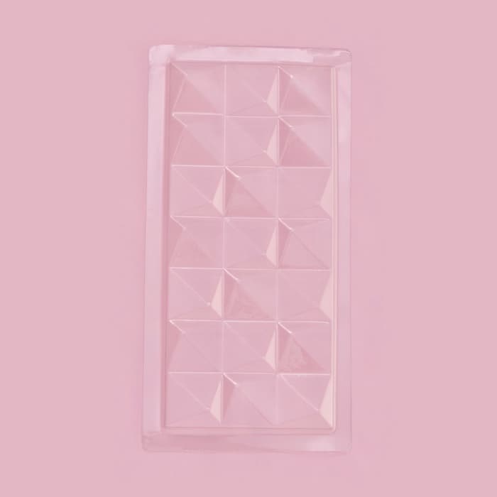 Форма для шоколада «Квадраты», пластик, 20.5×10×1 см, пластик, прозрачная