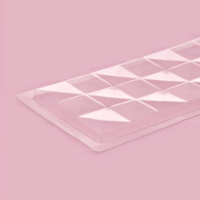 Форма для шоколада «Квадраты», пластик, 20.5×10×1 см, пластик, прозрачная