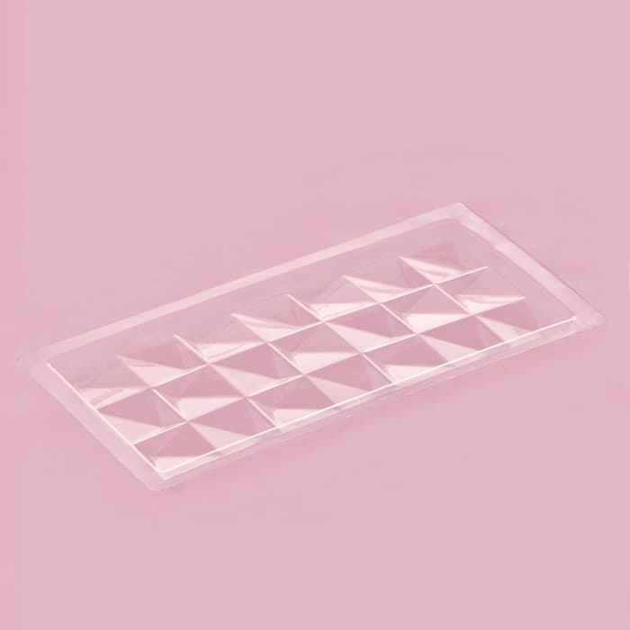 Форма для шоколада «Квадраты», пластик, 20.5×10×1 см, пластик, прозрачная