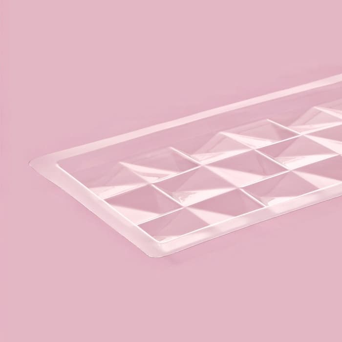 Форма для шоколада «Квадраты», пластик, 20.5×10×1 см, пластик, прозрачная