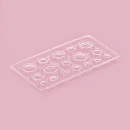 Форма для шоколада и конфет «Пуговки», 22×11 см, 17 ячеек, пластик, прозрачная