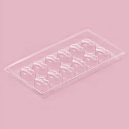 Форма для шоколада и конфет «Губы», 12 ячеек, 22×11 см, пластик, прозрачная