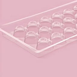 Форма для шоколада и конфет «Сердца», 18 ячеек, 22×11 см, пластик, прозрачная