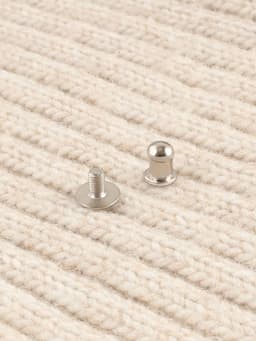 Бирка с кнопкой Made with love Арт Узор, 8×1.8 см, 10 шт., белая, чёрная