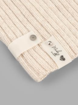 Бирка с кнопкой Made with love, 8×1.8 см, 10 шт., белая, чёрная