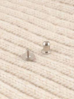 Бирка с кнопкой Made with love, 8×1.8 см, 10 шт., белая, чёрная