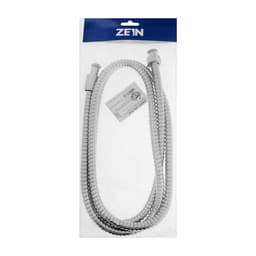 Душевой шланг ZEIN Z19PS, 200 см, цинковые гайки 1/2", запрессовочная втулка латунь, хром, Имп/Имп