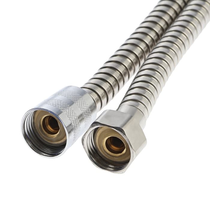 Душевой шланг ZEIN Z29PS, 170 см, гайки металл 1/2", запрессовочная втулка латунь, Имп/Имп