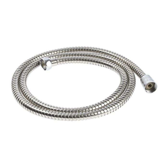 Душевой шланг ZEIN Z46PS, 150 см, цинковые гайки 1/2", пластиковые втулки, нержавеющая сталь, Имп/Имп