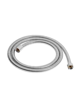 Душевой шланг ZEIN Z21PS, растягивающийся 150-200 см, гайки латунь, нержавеющая сталь, Имп/Имп