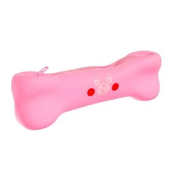 Пенал школьный Calligrata «Кость» на молнии, силиконовый, розовый