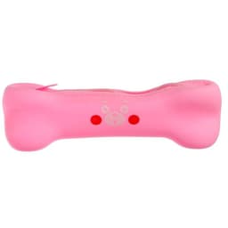 Пенал школьный Calligrata «Кость» на молнии, силиконовый, розовый