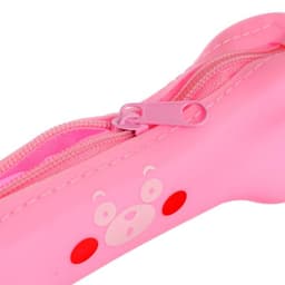 Пенал школьный Calligrata «Кость» на молнии, силиконовый, розовый