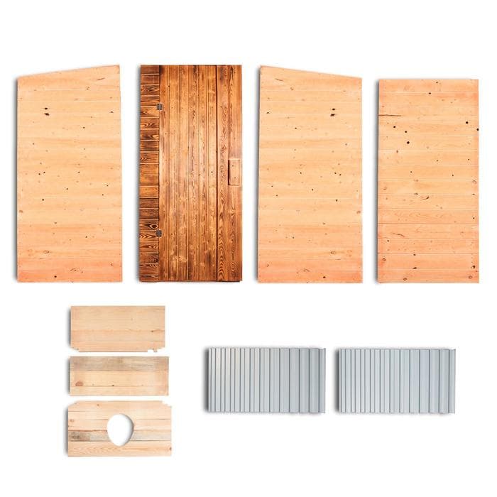 Туалет дачный, деревянный, 202×118×120 см, 3-го сорта, «МегаЭконом»