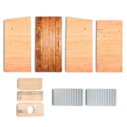 Туалет дачный, деревянный, 202×118×120 см, 3-го сорта, «МегаЭконом»