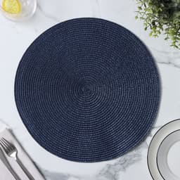 Салфетка сервировочная на стол Доляна «Лофт», d=38 см, синяя