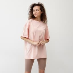 Футболка женская MINAKU OVERSIZE FIT: цвет персиковый, р-р 50