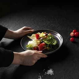 Тарелка Magistro Garland, d=22 см, фарфор, синяя