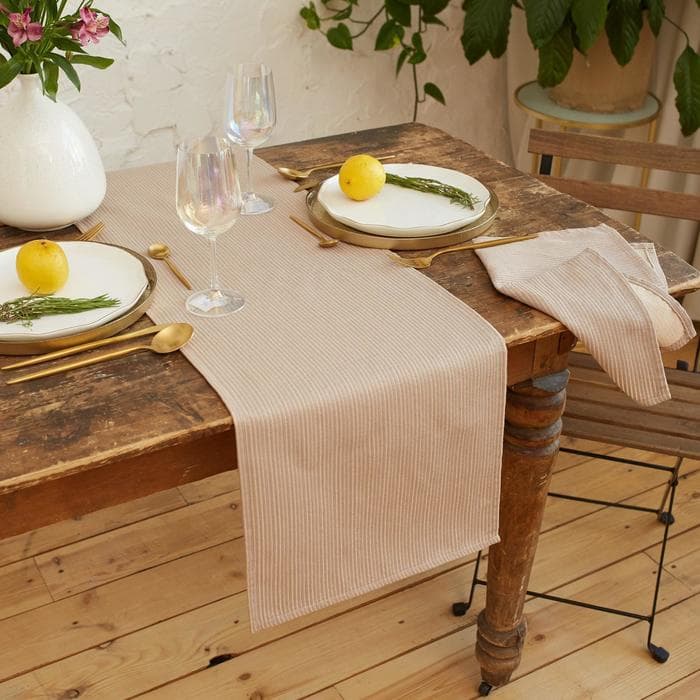 Дорожка на стол «Этель», 130×35 см, 370 г/м², бежевый