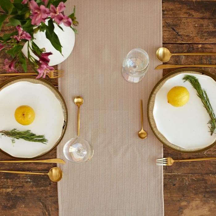 Дорожка на стол «Этель», 130×35 см, 370 г/м², бежевый