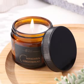 Ароматическая свеча в банке Mandarin gingerbread, соевый воск, 50 г, мандарин, пряник