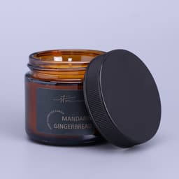 Ароматическая свеча в банке Mandarin gingerbread, соевый воск, 50 г, мандарин, пряник