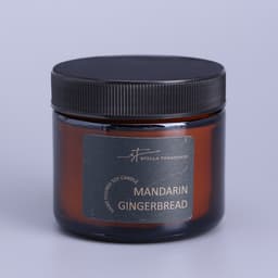 Ароматическая свеча в банке Mandarin gingerbread, соевый воск, 50 г, мандарин, пряник