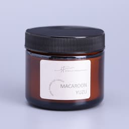 Ароматическая свеча в банке Macaroon yuzu, соевый воск, 50 г, печенье и юзу