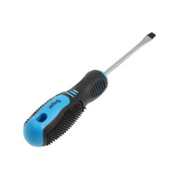 Отвертка шлицевая ТУНДРА, CrV, хром, магнит, двухкомпонентная рукоятка, SL6×100 мм