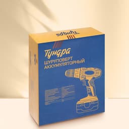 Шуруповерт ТУНДРА, патрон БЗ до 10 мм, подсветка, Ni-Cd=800 mAh=12V, 550 об/мин, 10 Н*м