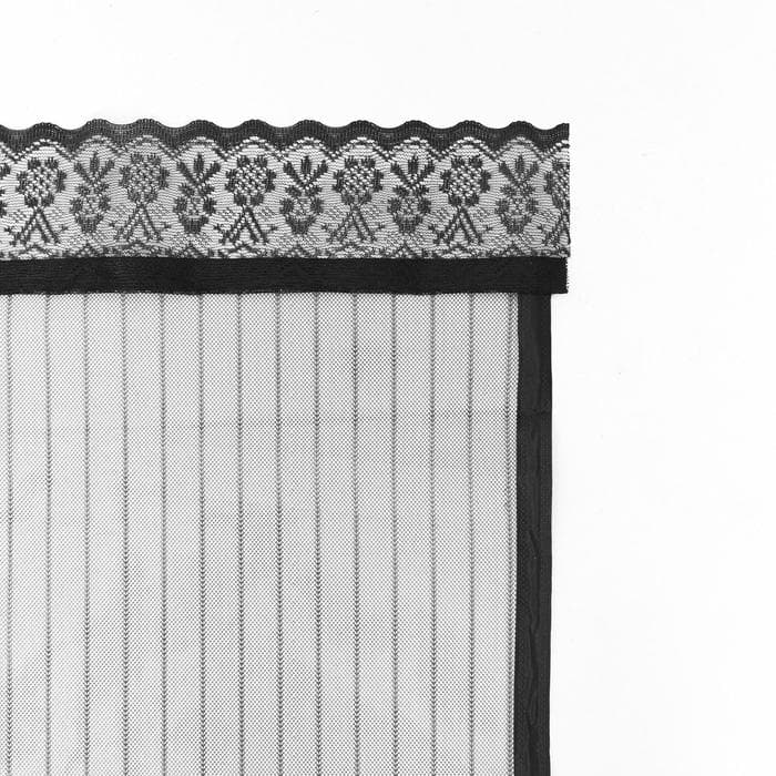 Сетка антимоскитная для дверей, 100×210 см, на магнитах, чёрная