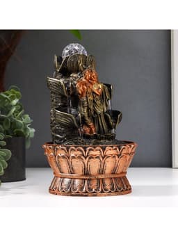 Фонтан настольный с подсветкой «Кришна и Радха у фонтана», от сети, 22.5×15×15 см
