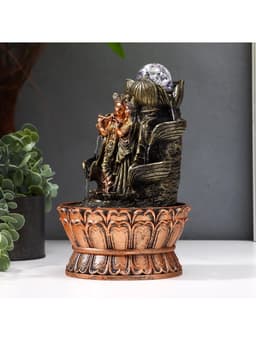 Фонтан настольный с подсветкой «Кришна и Радха у фонтана», от сети, 22.5×15×15 см