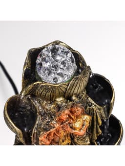 Фонтан настольный с подсветкой «Кришна и Радха у фонтана», от сети, 22.5×15×15 см