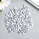 Бусины для творчества пластик «Буквы, знаки, цифры, домино», набор 20 г, 0.5×0.8×0.4 см