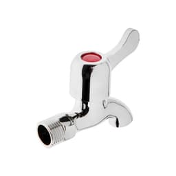 Кран водоразборный ZEIN Z2180, с плоской ручкой, цинк, кран-букса, хром