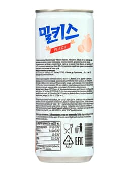 Напиток безалкогольный Milkis персик, 250 мл