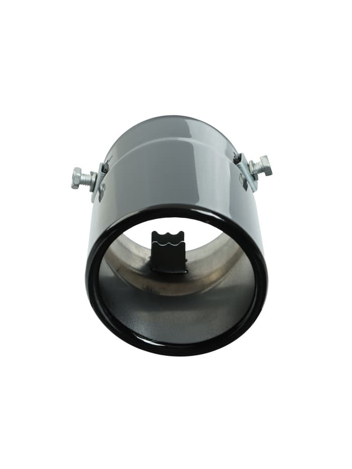 Насадка на глушитель 15×7.5 см, посадочный 60 мм, скошенная, черный глянец
