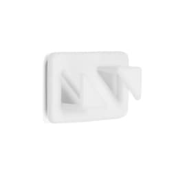 Держатель самоклеящийся для проводов и гирлянд ТУНДРА krep, 8×30×15 мм, белый, 8 шт.