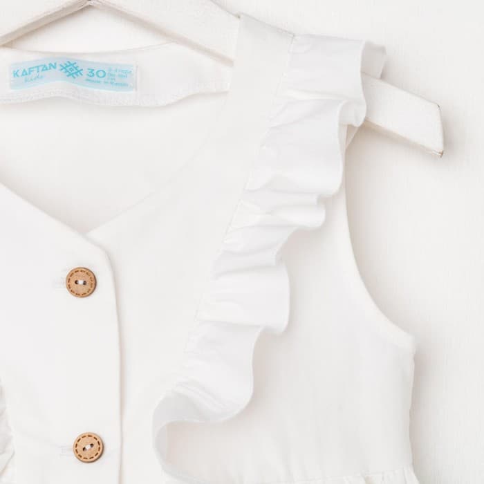 Платье на пуговицах для девочки KAFTAN: Summer cotton, белое, рост 98-104 см